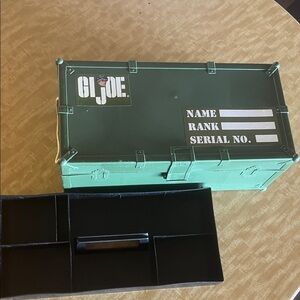 GI JOE Green and Black Toy from 1993 “guys” Storage Box w/ insert tray